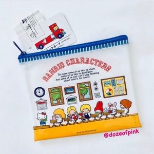 Sanrio characters double sided zipper top pouch